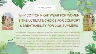 Why Cotton Nightwear for Women is the Ultimate Choice for Comfort & Breathability for 2025 Summers