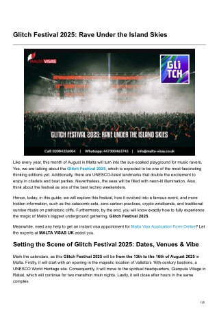 Glitch Festival 2025 Rave Under the Island Skies