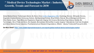 Global Medical Device Technologies Market