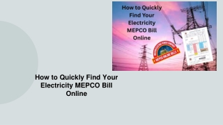 How to Quickly Find Your Electricity MEPCO Bill Online