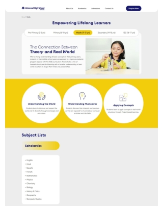 icse board schools in thane | Universal High School Thane