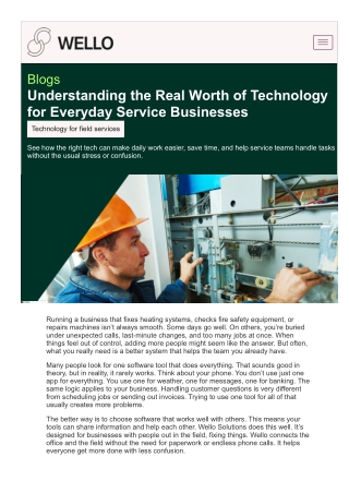 Understanding the Real Worth of Technology for Everyday Service Businesses
