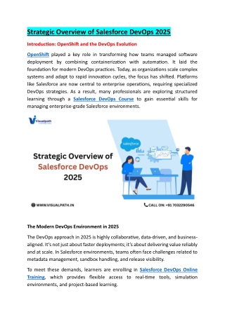 Salesforce DevOps Online Training - Salesforce DevOps in India