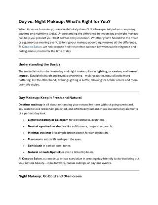 Day vs. Night Makeup What’s Right for You
