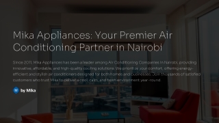 Air Conditioning Companies in Nairobi Mika
