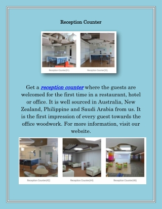 Reception Counter,foh.com.hk