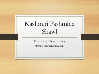 Elabore Kashmiri Pashmina Shawl