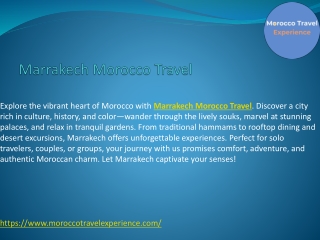 Marrakech Morocco Travel