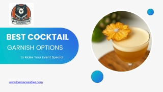Best Cocktail Garnish Options to Make Your Event Special