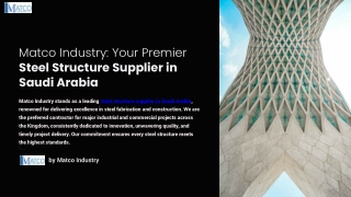 Matco Industry – Trusted Steel Structure Supplier in Saudi Arabia