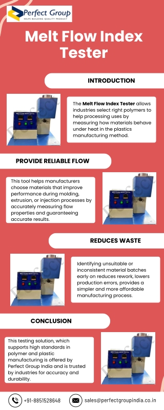 Melt Flow Index Tester