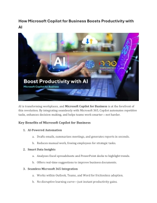 How Microsoft Copilot for Business Boosts Productivity with AI