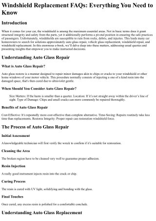 14 Common Misconceptions About burlington nc windshield service