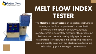 Melt Flow Index Tester