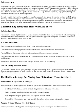 The Most Effective Mobile Applications for Playing Free Slot Machine At Any Mome