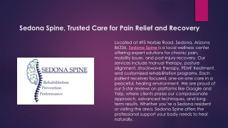 sedona spine