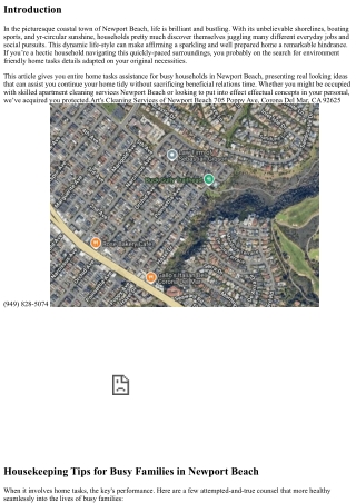 Housekeeping Tips for Busy Families in Newport Beach