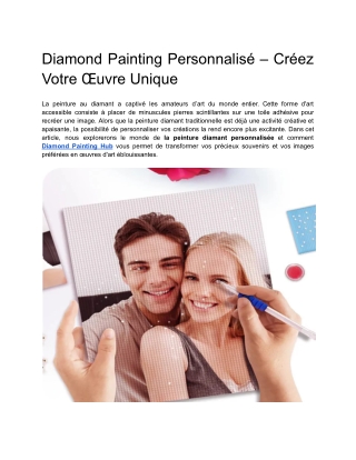Diamond Painting Personnalisé – Créez Votre Œuvre Unique (1)