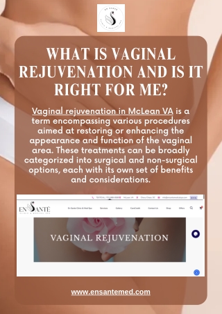 What Is Vaginal Rejuvenation and Is It Right for Me - En Sante Clinic & Med Spa