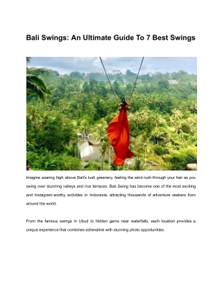 Bali Swing