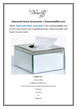Swarovski Home Accessories Diamondaffair.com.