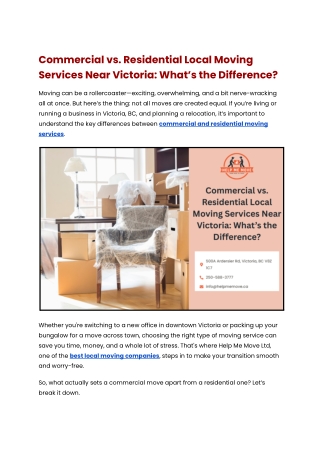 Commercial vs. Residential Local Moving Services Near Victoria_ What’s the Difference_