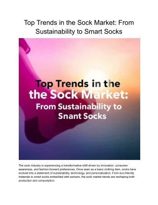 Top Trends in the Sock Market_ From Sustainability to Smart Socks
