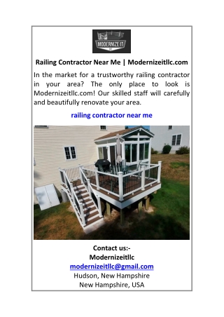 Railing Contractor Near Me Modernizeitllc.com