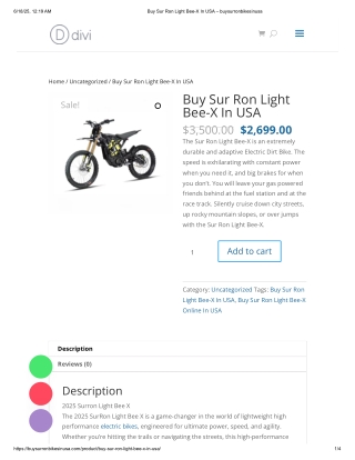 Buy Sur Ron Light Bee-X In USA – buysurronbikesinusa