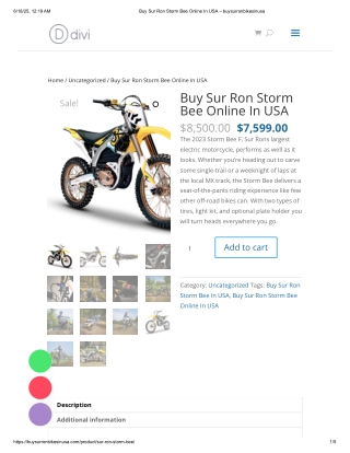 Buy Sur Ron Storm Bee Online In USA – buysurronbikesinusa