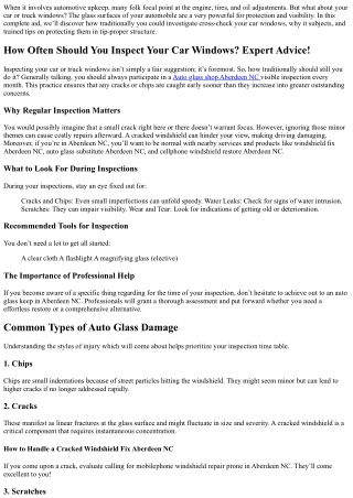 How Often Should You Inspect Your Car Windows? Expert Advice!