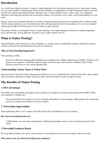 Opening the Power of Guest Posting: A Comprehensive Guide for Beginners