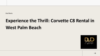 Experience the Thrill Corvette C8 Rental in West Palm Beach