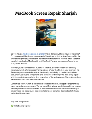 MacBook Screen Repair Sharjah