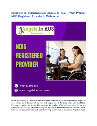 NDIS Registered Provider