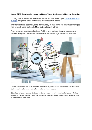 Local SEO Services in Nepal to Boost Your Business in Nearby Searches