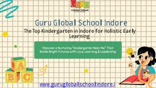 Shaping Bright Futures – Join the Top Kindergarten in Indore at Guru Global Scho