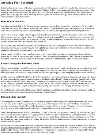 Genius Tips On Tidying Bookshelves In Boston, Massachusetts