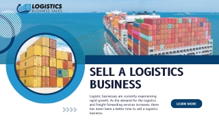 Sell a Logistics Business