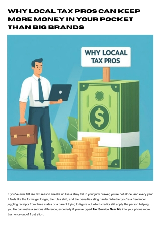 Why Hiring a Local Tax Service Can Save You More This Tax Season