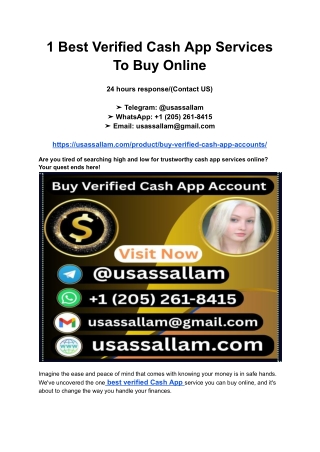 1 Best Verified Cash App Services To Buy Online