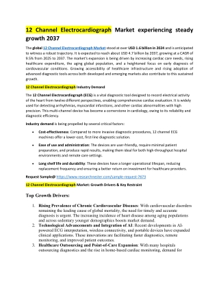 12 Channel Electrocardiograph Market