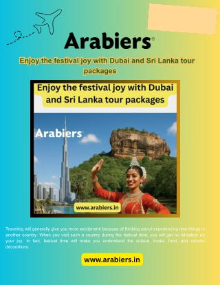 _Enjoy the festival joy with Dubai and Sri Lanka tour packages