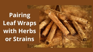 Pairing Leaf Wraps with Herbs or Strains