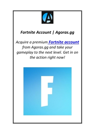 Fortnite Account | Agoras.gg