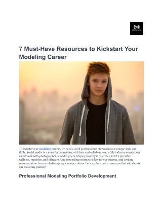 7 Must-Have Resources to Kickstart Your Modeling Career-Mapsstudio