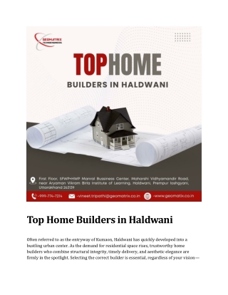 Top Home Builders in Haldwani