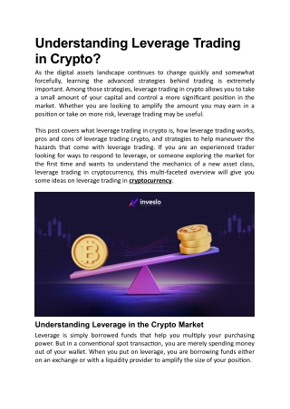 What is leverage trading in crypto