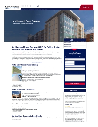 Architectural Panel Forming