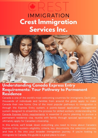 Understanding Canada Express Entry Requirements Your Pathway to Permanent Residence